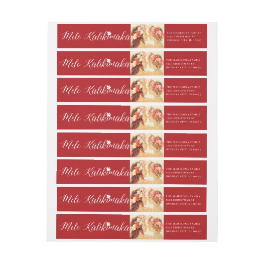 Mele Kalikimaka Script Kerstmis Fotoadres (Vel)