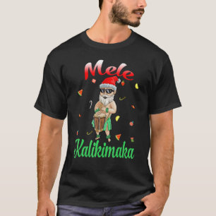 Mele Kalikimaka Shaka Hawaiian Kerstkerstman T-shirt