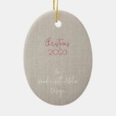 Mele Kalikimaka, Suikerpruim Keramisch Ornament (Achterkant)