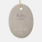 Mele Kalikimaka, Suikerpruim Keramisch Ornament (Achterkant)