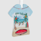 Mele Kalikimaka Surf Board Ornament (voorkant)