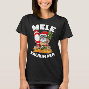 Mele Kalikimaka Surfing Santa Kerstmis in juli T-shirt