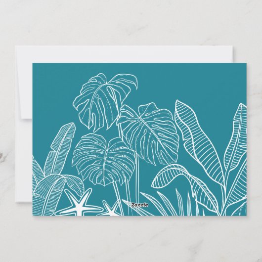 Mele Kalikimaka Teal 3 Foto Kerstmis Feestdagenkaart (Achterkant)