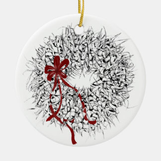 Mele Kalikimaka Ti-blad Krans Ornament
