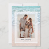 Mele Kalikimaka Tropical Beach Carte photo de vaca (Devant)