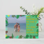 Mele Kalikimaka | Tropical Beach Christmas Kaart (Staand voorkant)