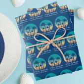 Mele Kalikimaka Tropical Custom Beach Christmas Inpakpapier Vel