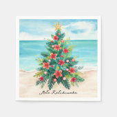 Mele Kalikimaka Tropical Palm Tree Christmas Servet (Voorkant)