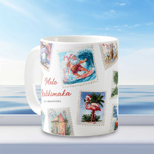 Mele Kalikimaka Tropical Stamps Koffiemok