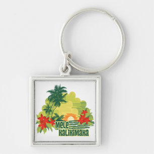 Mele Kalikimaka Tropisch eiland Hawaiian Kerstmis Sleutelhanger