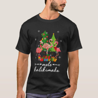 Mele Kalikimaka Tropisch Hawaiian Kerstmis Flamin T-shirt