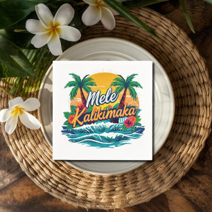Mele Kalikimaka Tropisch Kerstfeest Servet