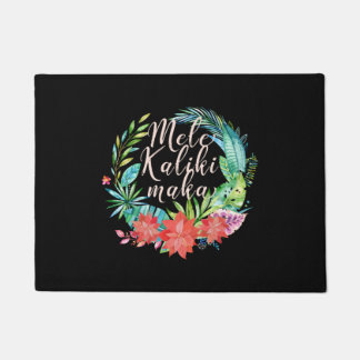 Mele Kalikimaka Tropisch Wreath Hawaiian Kerstmis Deurmat