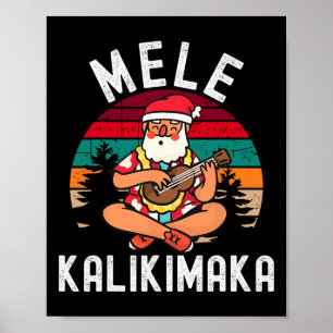 Mele Kalikimaka Tropische Hawaiiaanse Vrolijk Kers Poster