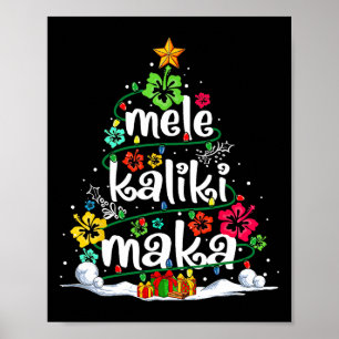 Mele Kalikimaka Tropische Kerstmis Hawaïaanse Kers Poster