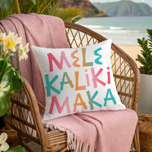 Mele Kalikimaka Tropische Typografie Kerstmis Kussen