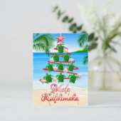 Mele Kalikimaka Turtles Briefkaart (Staand voorkant)