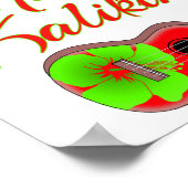 Mele Kalikimaka Ukulele Poster (Hoek)