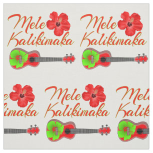 Mele Kalikimaka Ukulele Stof