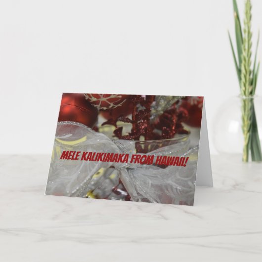 Mele Kalikimaka van Hawaï Feestdagen Kaart (Voorkant)
