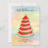 Mele Kalikimaka Watermelon Feestdagenkaart (Voorkant)
