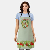 Mele Kalikimaka Wreath Apron Schort (Gedragen)