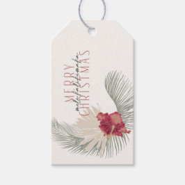 Mele Kalikimaka Wreath, Hawaiian Style Kerstmis Cadeaulabel
