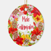 Mele Kalikimaka Wreath Round Ornament (Links)