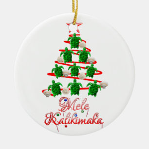 Mele Kalikimaka Zee Turtles Keramisch Ornament