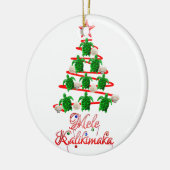 Mele Kalikimaka Zee Turtles Keramisch Ornament (Links)