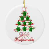 Mele Kalikimaka Zee Turtles Keramisch Ornament (Achterkant)
