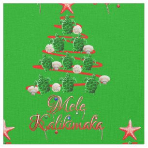Mele Kalikimaka Zee Turtles Stof