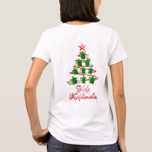 Mele Kalikimaka Zee Turtles T-shirt (Achterkant)