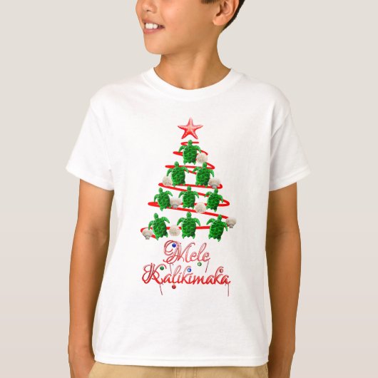 Mele Kalikimaka Zee Turtles T-shirt (Voorkant)