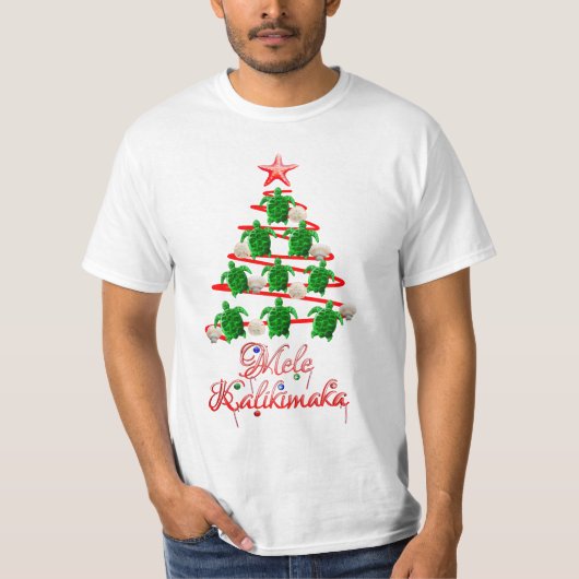 Mele Kalikimaka Zee Turtles T-shirt (Voorkant)