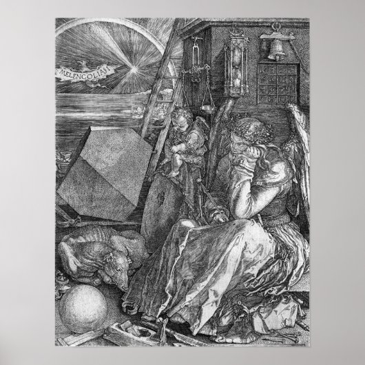 Melencolia Print van Albrecht Durer (Voorkant)