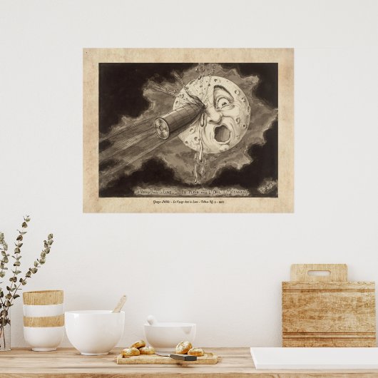 Méliès Le Voyage dans la Lune Tableau 9 Poster (Keuken)