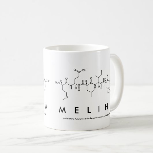 Meliha peptide nom mug (Devant droit)