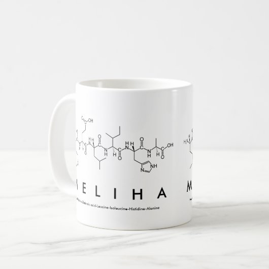 Meliha peptide nom mug (Devant gauche)