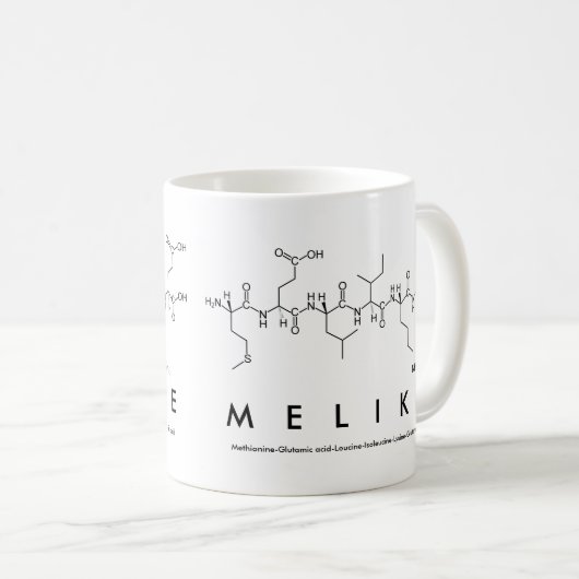 Melike peptide nom mug (Devant droit)