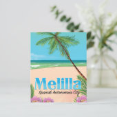 Melilla: Poster van de Spaanse autonome stadsreis. (Staand voorkant)