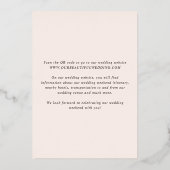 Melinda Modern Wedding Folie Uitnodiging (Achterkant)