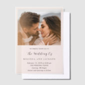 Melinda Modern Wedding Vellum Uitnodigingen (Offset)