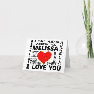 Melissa Ik Hou Van Jou Kaart