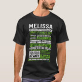 Melissa meisje naam definitie t-shirt (Voorkant)