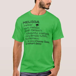 Melissa Naam Definitie Melissa Vrouw Naam T-shirt