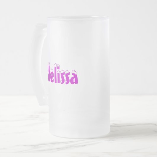Melissa-Name Style-Frosted Mok (Voorkant links)