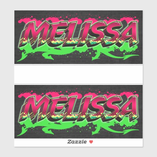 Melissa Vorname Name Graffiti Aufkleber Sticker (Vel)