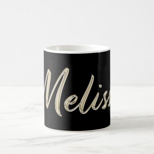 Melissa white gold Handwriting Tasse de café (Centre)