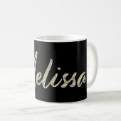 Melissa white gold Handwriting Tasse Kaffeetasse Koffiemok (Voorkant rechts)